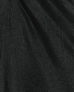 Plus black tie waist midi skirt