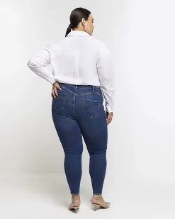 Plus blue bum sculpt skinny jeans