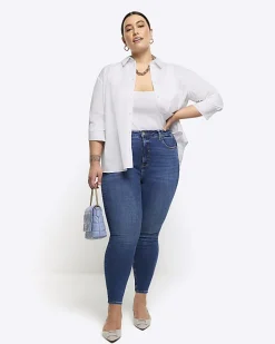 Plus blue bum sculpt skinny jeans
