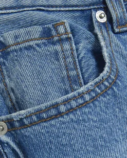 Plus blue high waisted straight leg jeans