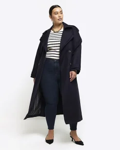 Plus blue mid rise skinny jeans