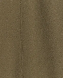 Plus khaki stitched wide leg trousers