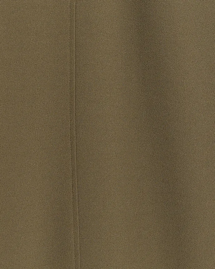 Plus khaki stitched wide leg trousers