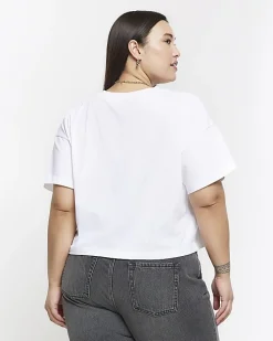 Plus white boxy t-shirt