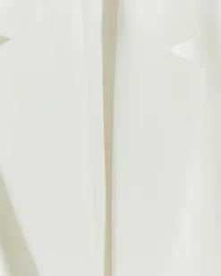 Plus white roll sleeve blazer