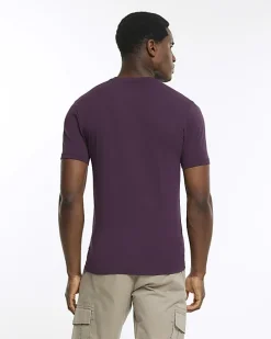 Purple muscle fit t-shirt
