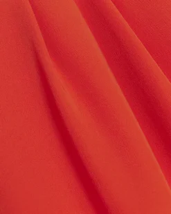 Red side stripe wide leg trousers