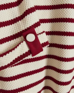 Red stripe long sleeve sweatshirt