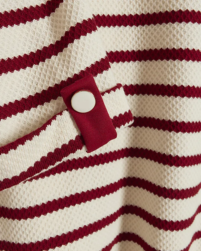 Red stripe long sleeve sweatshirt
