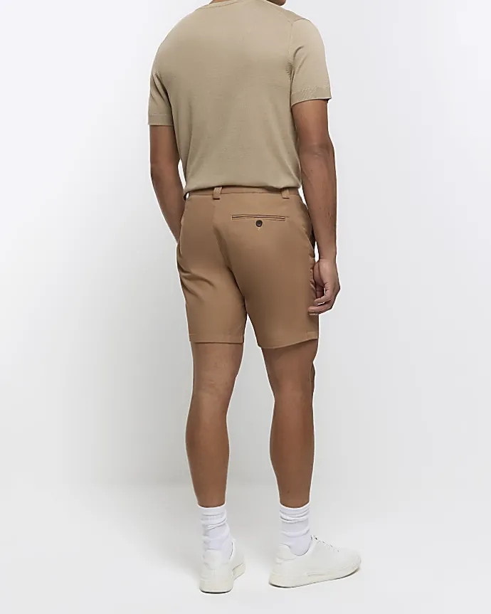 Rust tapered fit shorts