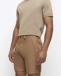 Rust tapered fit shorts