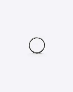Silver colour stainless steel etched ring