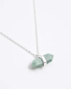 Silver Healing Stone Necklace
