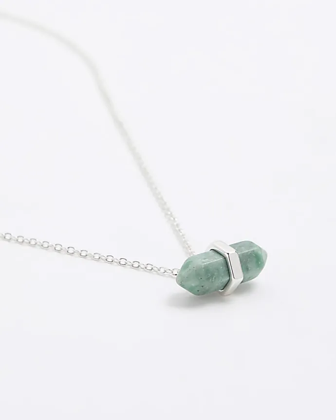 Silver Healing Stone Necklace
