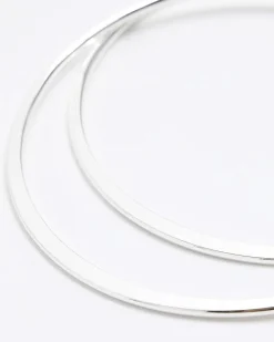 Silver Large Hoop Earrings