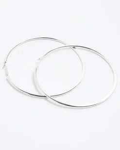 Silver Large Hoop Earrings