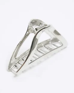 Silver Triangle Hair Claw