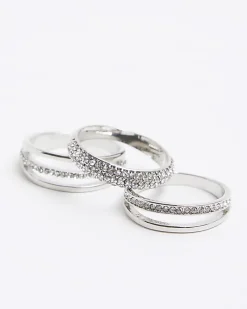 Silver Twist Ring Pack