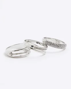 Silver Twist Ring Pack