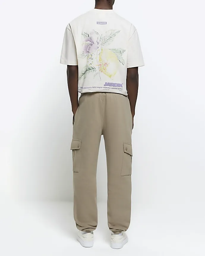 Stone regular fit cargo joggers