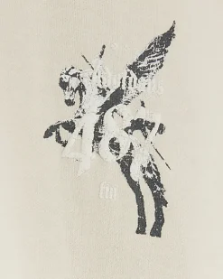 Stone Regular Fit Pegasus Graphic Hoodie