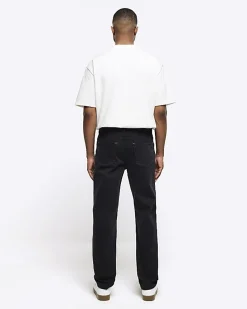 Washed black slim fit jeans