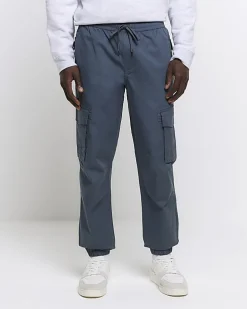 Washed green regular fit cargo joggers