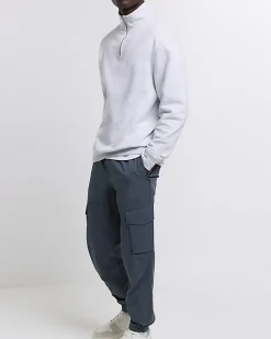 Washed green regular fit cargo joggers