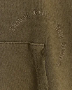 Washed khaki regular fit Japanese hoodie