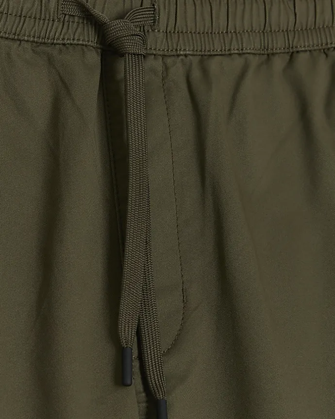 Washed khaki regular fit cargo joggers