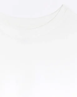 White crop plain sweatshirt