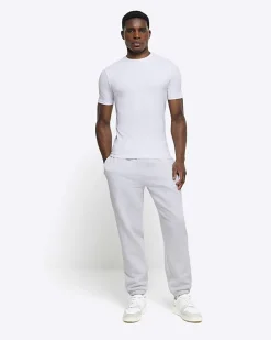 White muscle fit t-shirt