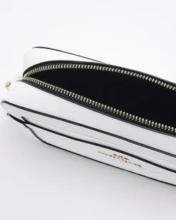 White quilted panel cross body bag