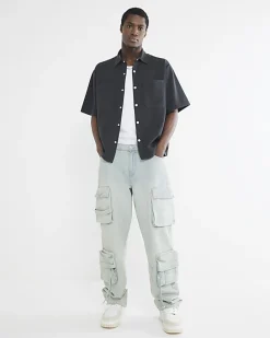 White regular fit rib vest