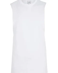 White regular fit vest