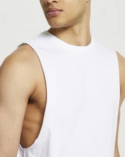 White regular fit vest