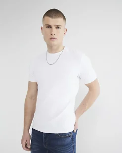 White RI Studio muscle fit t-shirt