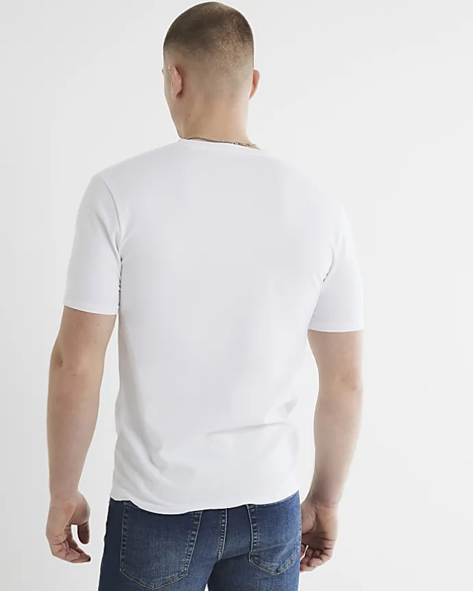 White RI Studio muscle fit t-shirt