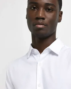 White slim fit easy iron shirt