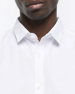 White slim fit multipack of 5 smart shirts