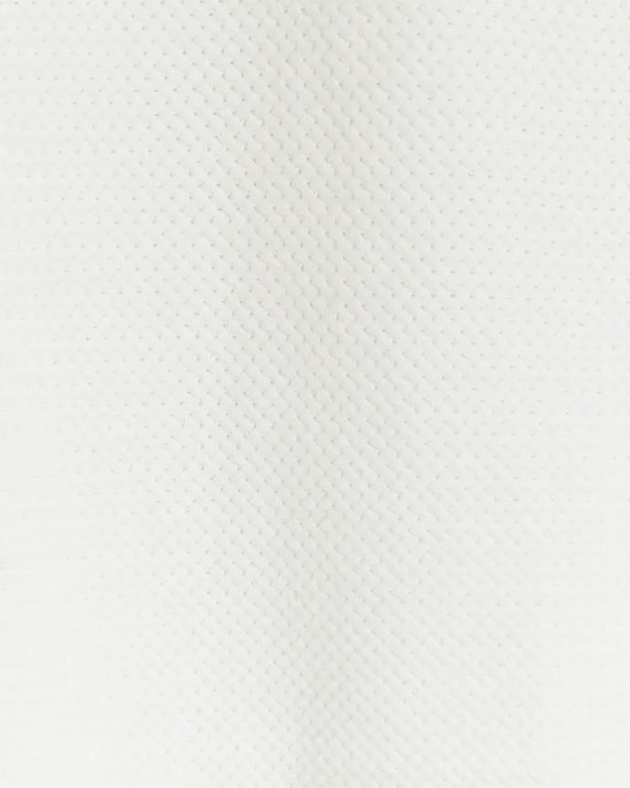 White slim fit textured knit polo