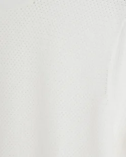White slim fit textured knit t-shirt