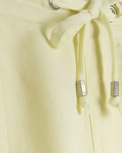 Yellow lyocell drawstring shorts
